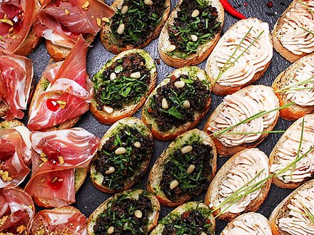 Ассорти мини-брускетт Сет №1 (24 шт., 3 вида)