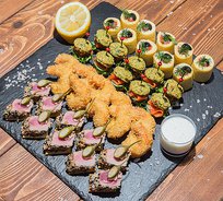 Поднос №07. "Рыбка&Морепродукты №1" (40 шт., 4 вида)