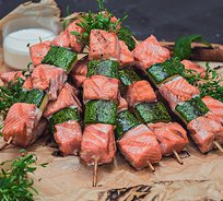 Шашлычок из лосося с цукини (от 10 порций)