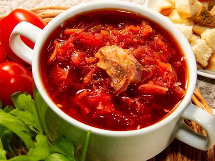 Борщ с курицей