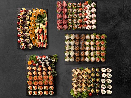 Сет 5. Канапе + Рулетики + Тарталетки + Сладкое (194 шт. на 20-30 гостей)