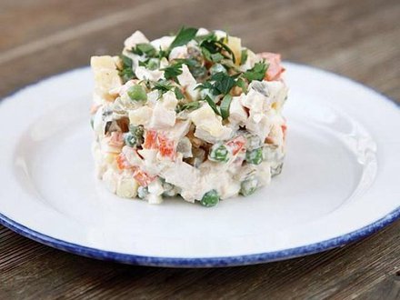 Салат "Оливье" с мясом