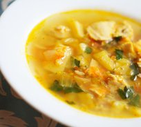 Легкий картофельный суп с курицей