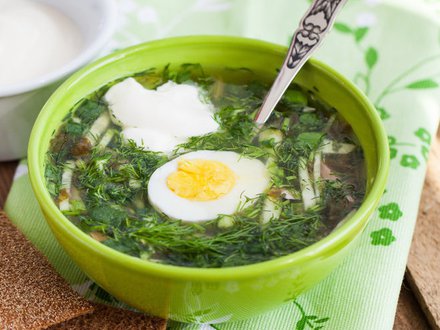 Щи зеленые холодные