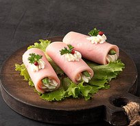 Рулетики из ветчины с сыром и травами (от 10 штук)