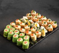 Поднос №09. "Рыбка&Морепродукты №3" (40 шт., 4 вида)