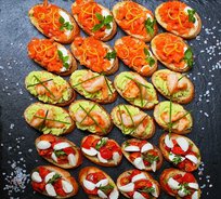 Поднос №31. Мини-брускетта Сет №2 (24 шт., 3 вида)