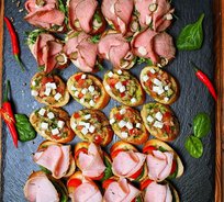 Поднос №32. Мини-брускетта Сет №3 (24 шт., 3 вида)