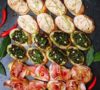 Поднос №30. Мини-брускетта Сет №1 (24 шт., 3 вида)