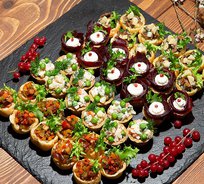 Поднос №01. "Veggy Ассорти №1" (40 шт., 4 вида, вегетарианское блюдо)