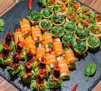 Поднос №02. "Veggy Ассорти №2" (40 шт., 4 вида, вегетарианское блюдо)