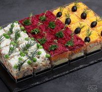 Салатики к праздничному столу (24 шт., 3 вида)