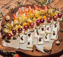 Поднос №19. "Сыр&Фрукты" (40 шт., 4 вида)
