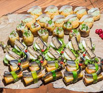 Поднос №11. "Рыбная закусочка" (40 шт., 4 вида)