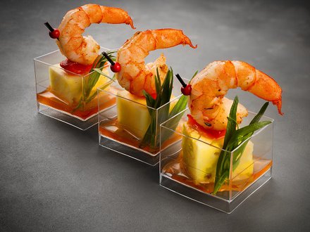 Тигровая креветка с ананасом и тархуном (от 10 штук)