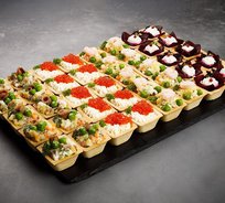 Салатики в тарталетках (40 шт., 4 вида)