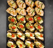 Поднос №34. Мини-брускетта Сет №5 (24 шт., 3 вида)