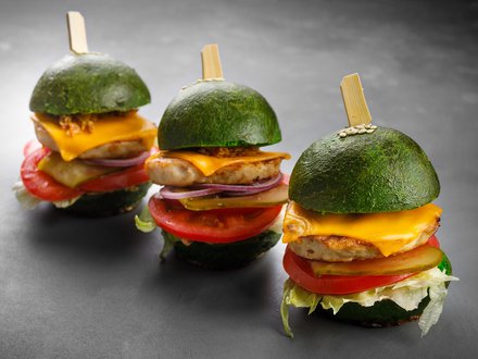 Мини-бургер с куриной котлетой (от 10 штук)