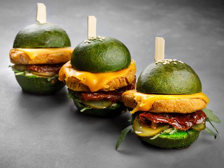 Мини-бургер с котлетой из хумуса (от 10 штук)