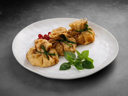 Мешочки из французского крепа с грибным жульеном (от 10 штук)